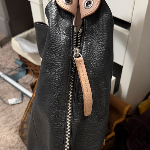 Furla Black and Tan Leather Hobo Bag - Picture 7 of 8